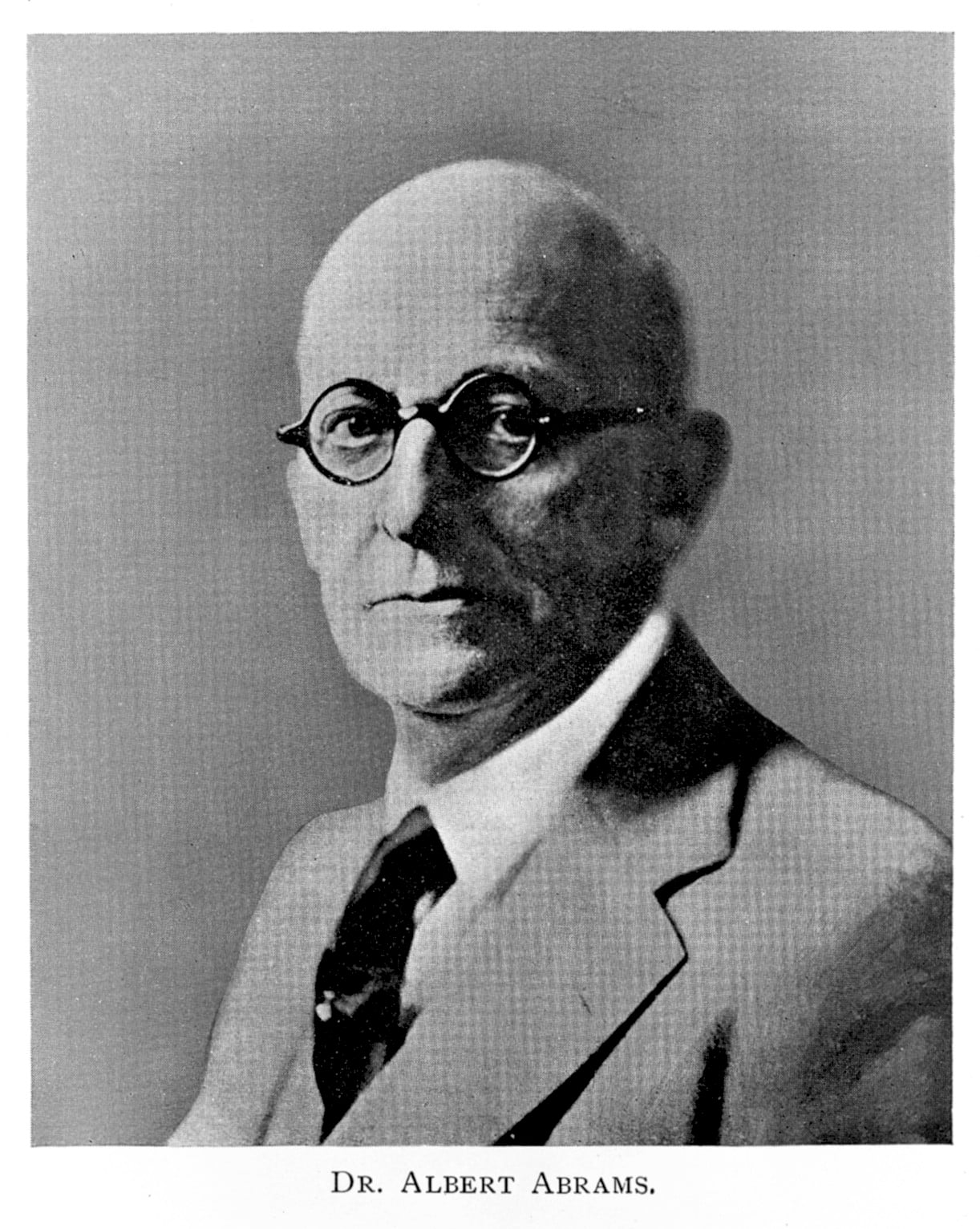 Figure 4 — Dr. Albert Abrams, whose Electronic Reactions of Abrams turned diagnosis into a rate dial and spawned a licensed dealer network of boxes nobody was permitted to open.